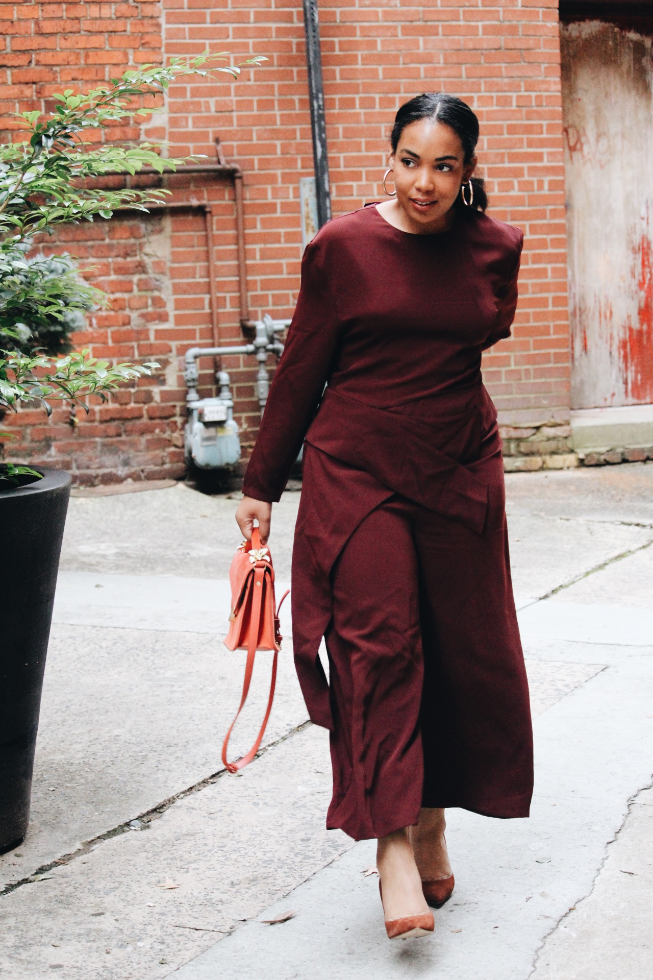 LONG TEXTURED JUMPSUIT - Red | ZARA United States