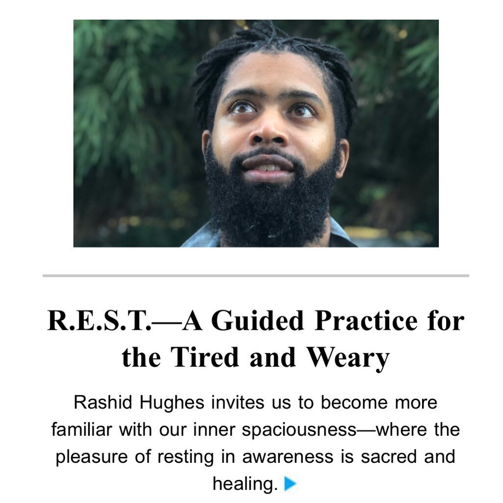 Hey Friends, Mallery here. I'd like to bring a mindfulness practice about R.E.S.T created by Rashid Hughes. Take 10 minutes for yourself today! Be well. 

1. Find a comfortable posture of your choice. This could be a sitting posture, standing, or lyi