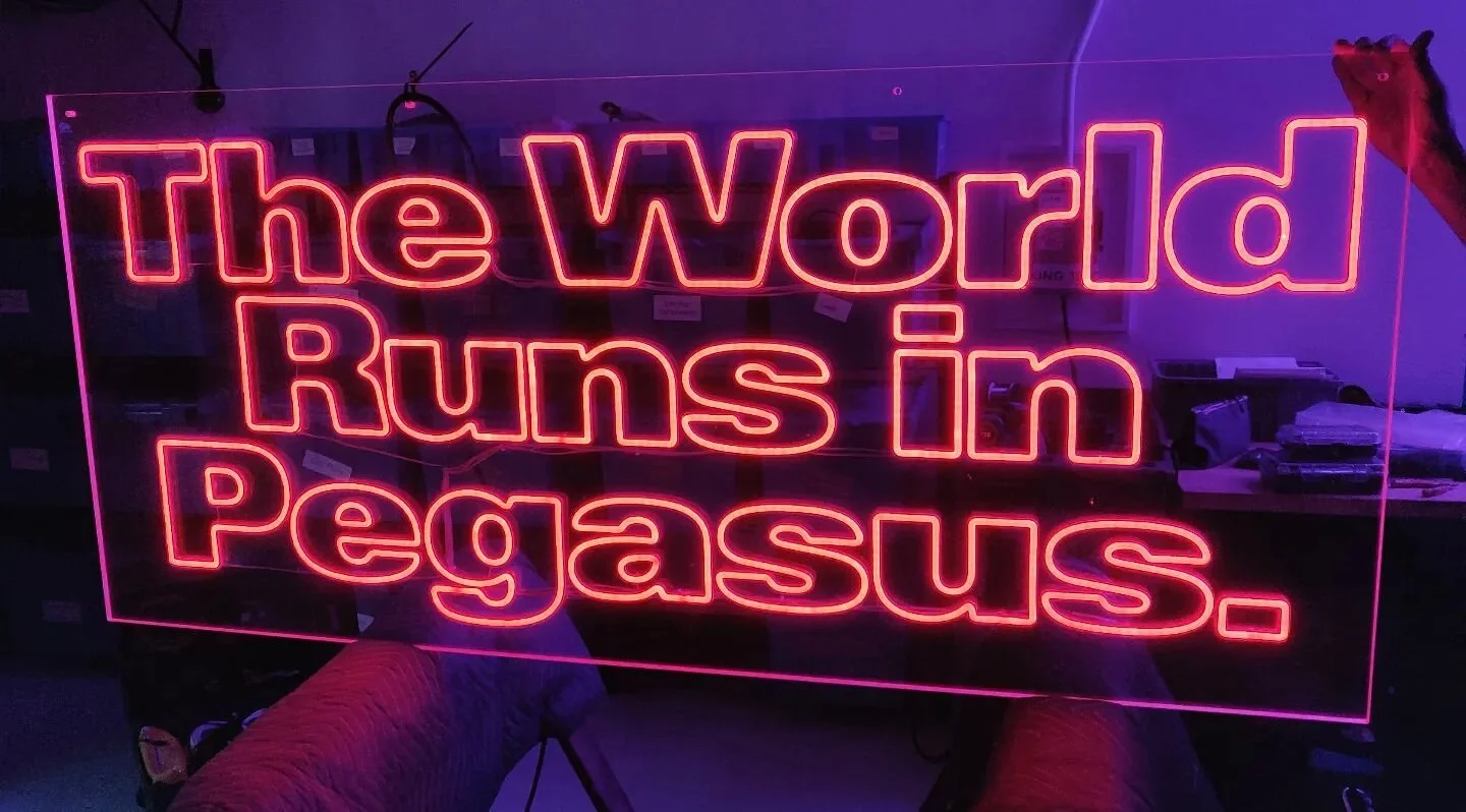 faux led neon using s-type led strip and white silicone extrusion recessed into 3/4&quot; acrylic

#lighting #lightingdesign #fabrication #ledstrip #ledstriplights