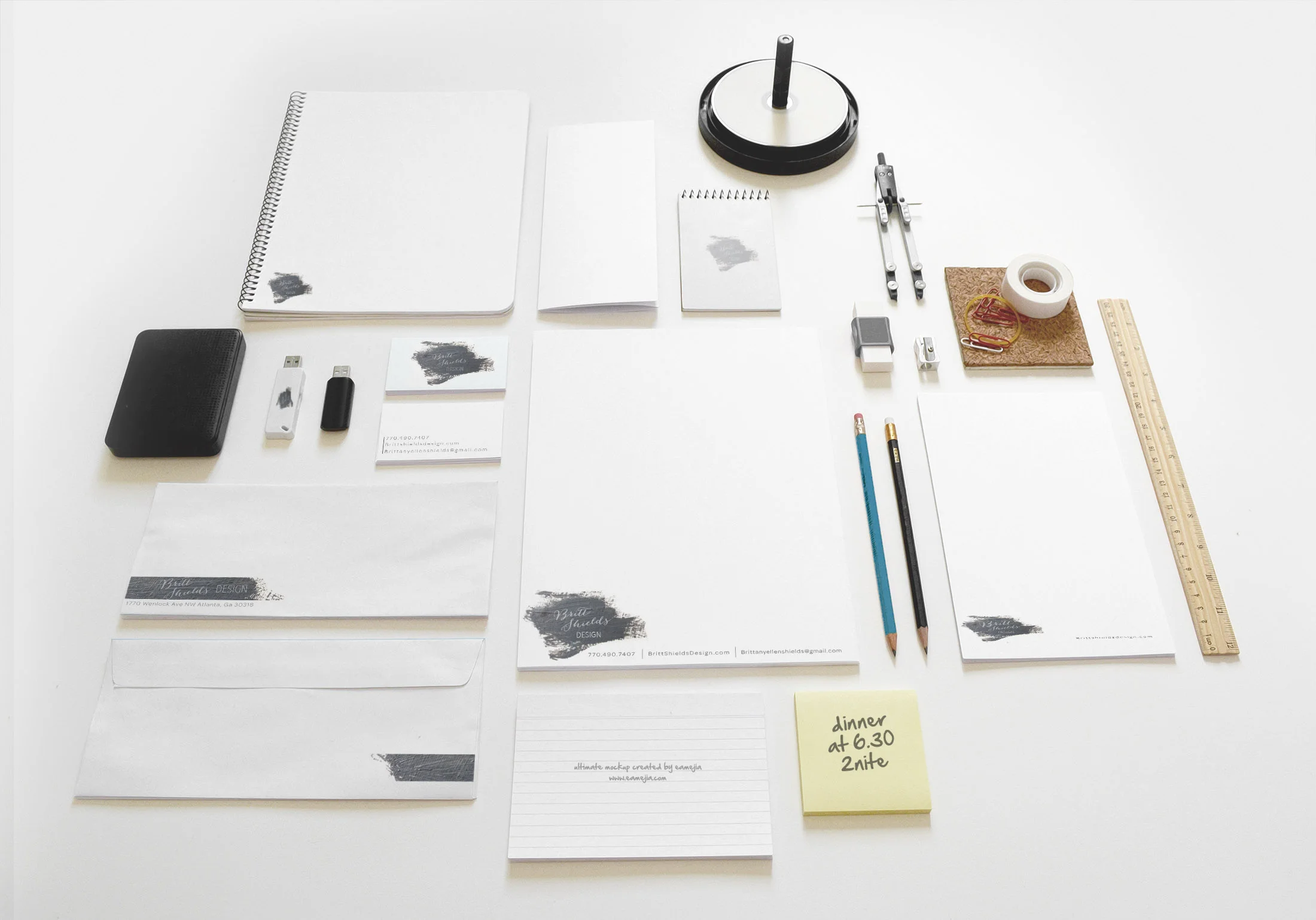  A letterhead suite for an interior designer. 