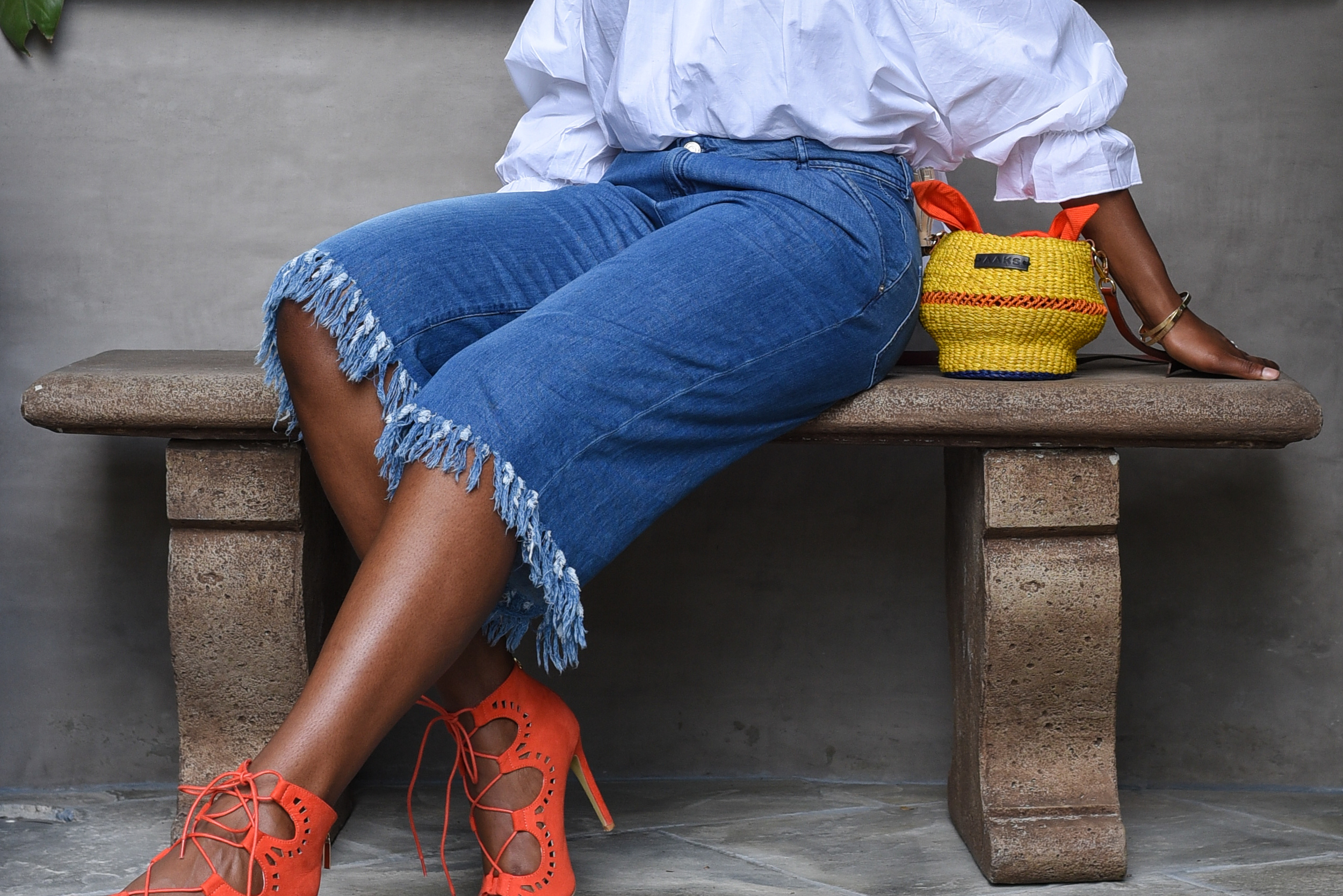 Fringe Denim Culottes | Asiyami Gold