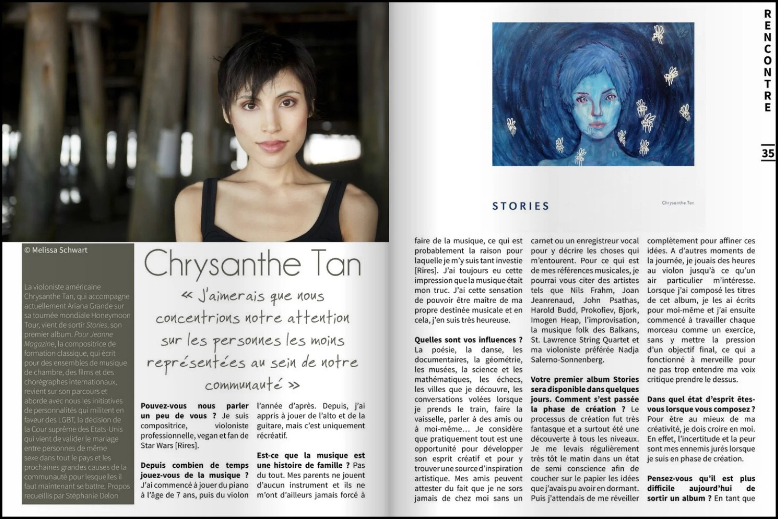 Preview of 4-page Jeanne Magazine interview