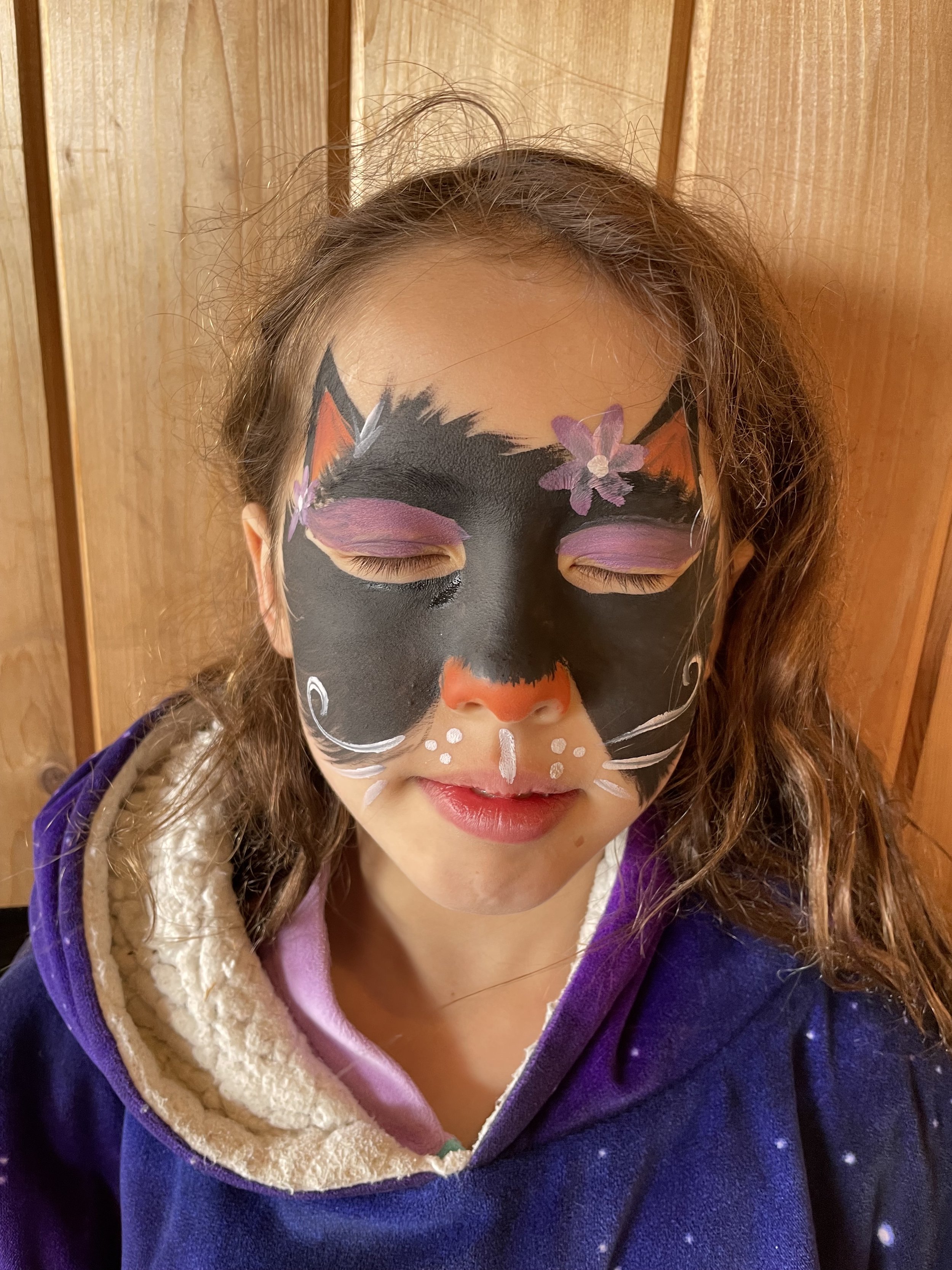 Black Cat Face Painting