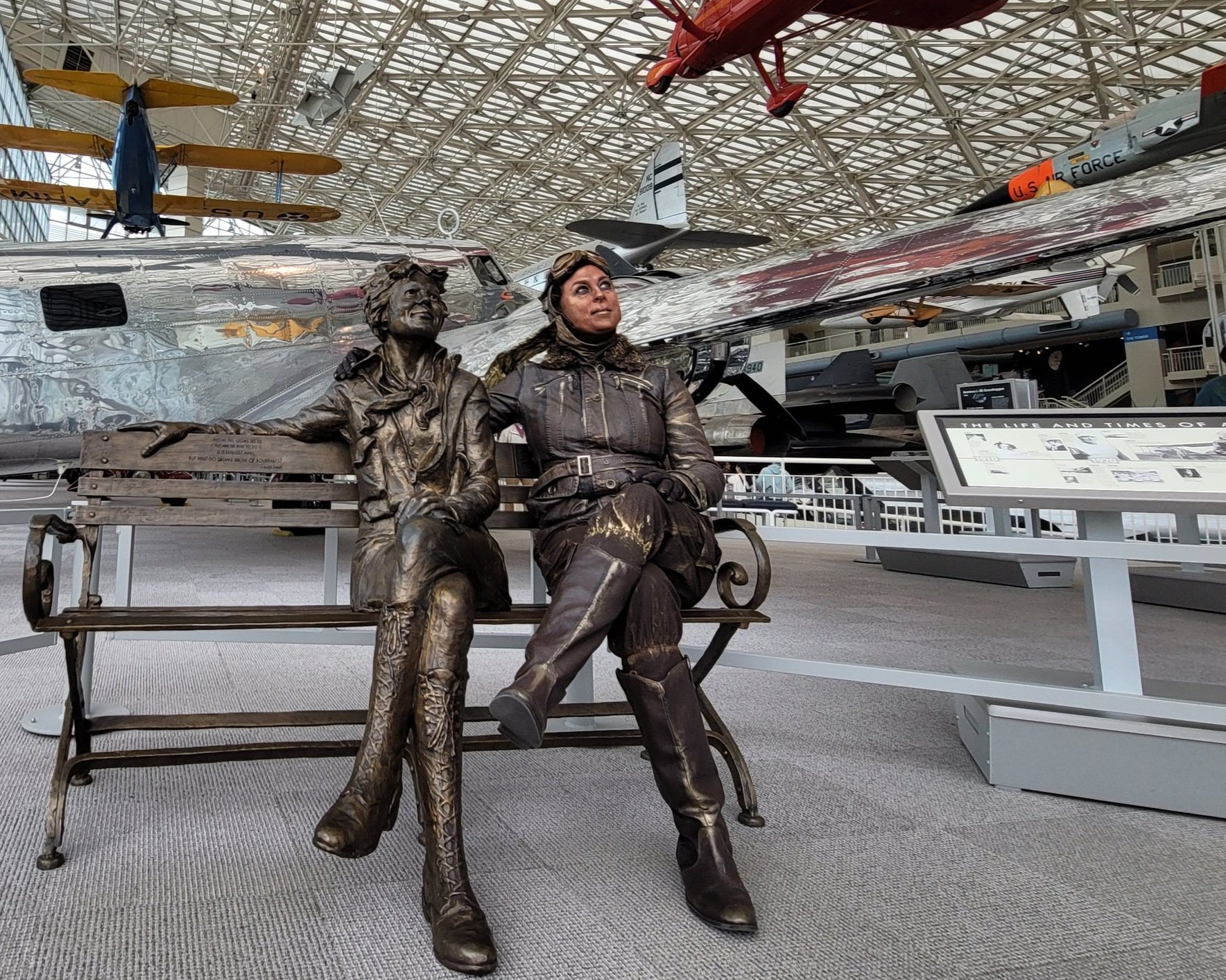 Amelia Earhart Bronze Statue
