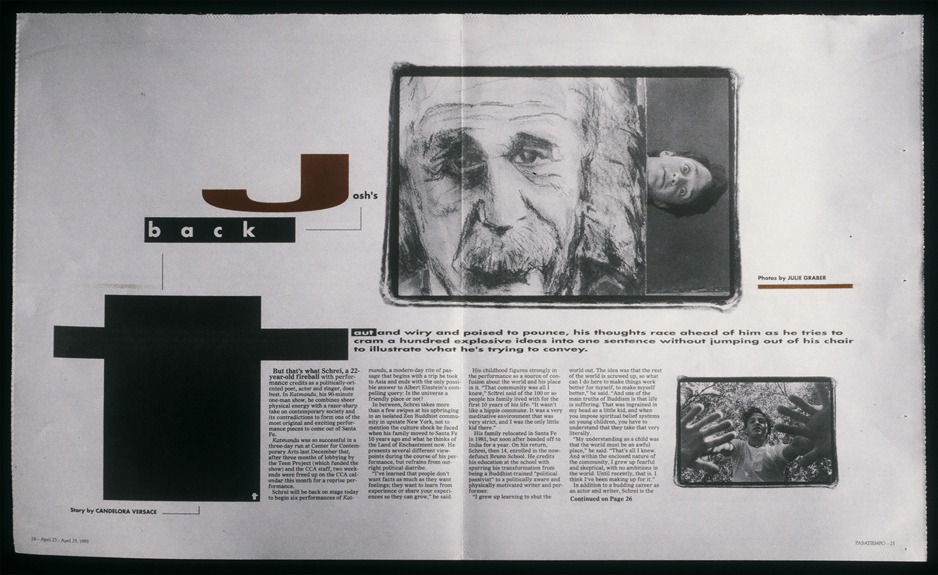 The unexpected design makes a page come to life.
