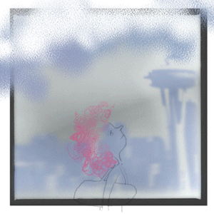 Water for coffee in the Northwest. People in Seattle cope with being constanly web by drinking a LOT of coffee (while wet.) A gif animation created by Susan Jouflas as a stand alone cartoon for The Seattle Times.