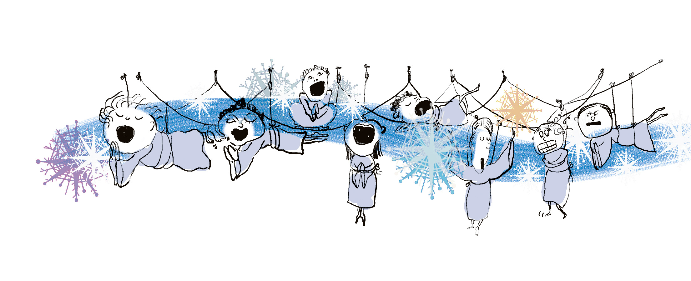 Holiday activities full of community choirs.
