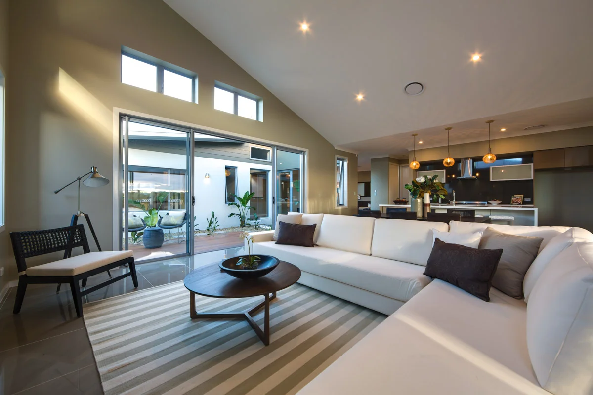 The new Mandalay living and kitchen space