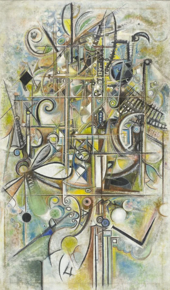 The Edge Richard Pousette-Dart (United States, Minnesota, Saint Paul, active New York, 1916-1992), United States, 1943-1945, Oil on linen canvas: 81 × 47 1/4 × 1 1/4 in. 