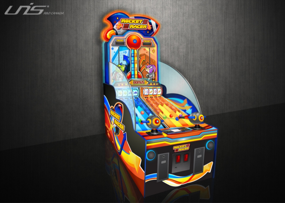 Rocket Racer: Game still in production. Designed the overall cabinet look. 