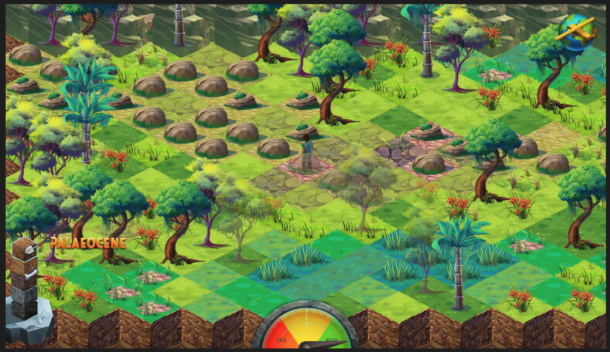 In game screen of one of the 'dig site' locations.