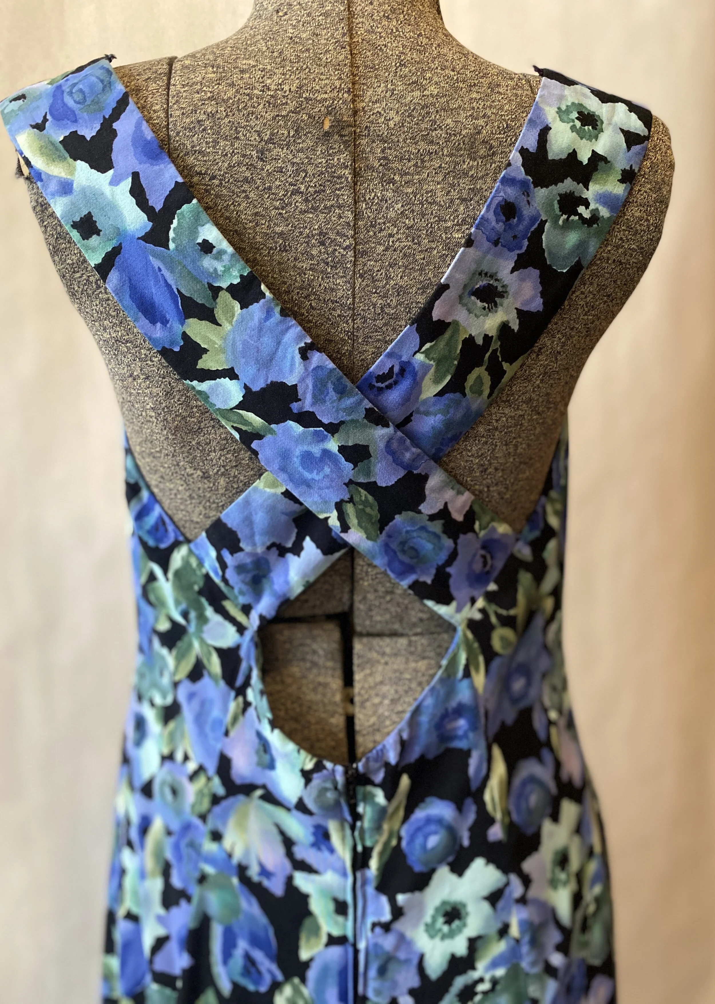 All That Jazz vintage blue floral dress 