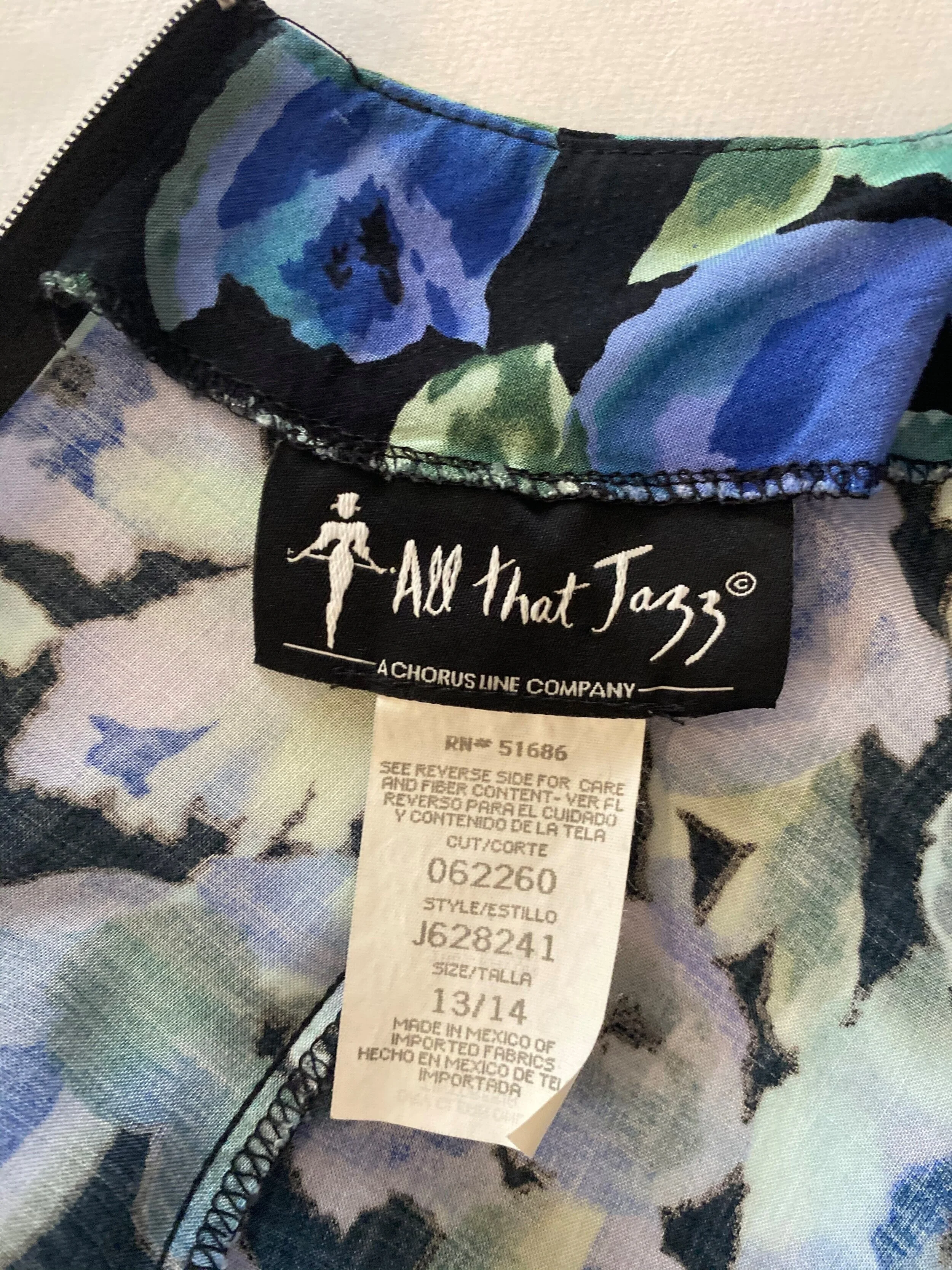 All That Jazz vintage blue floral dress 