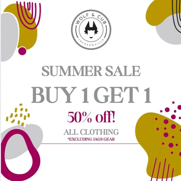 Summer Style Sale is Here! Time to refresh your closet before summer slips away. From easy everyday tees to breezy styles you'll wear on repeat, now's the perfect time to stock up.

Buy 1 Summer Clothing Item, Get 1 50% Off

Available in-store at Wol