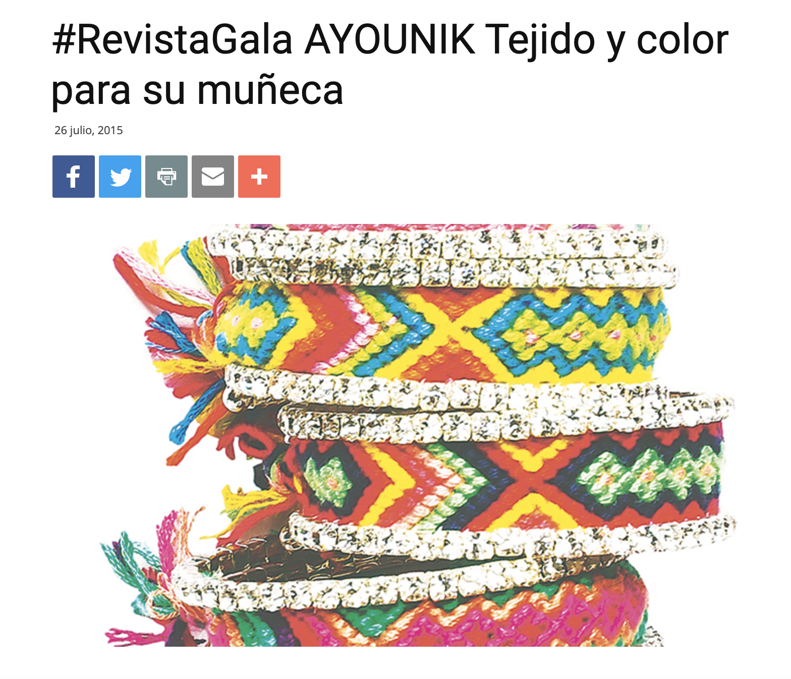 REVISTA GALA, JULIO 2015, CARACAS VENEZUELA. KEEP RE