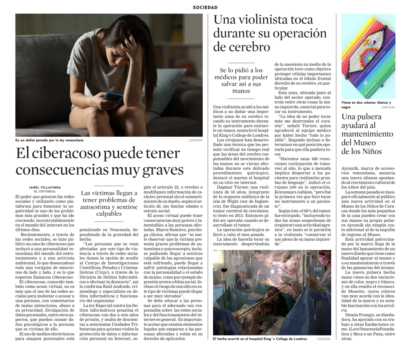 EL UNIVERSAL, FEBRUARY 2020, CARACAS VENEZUELA. READ HERE