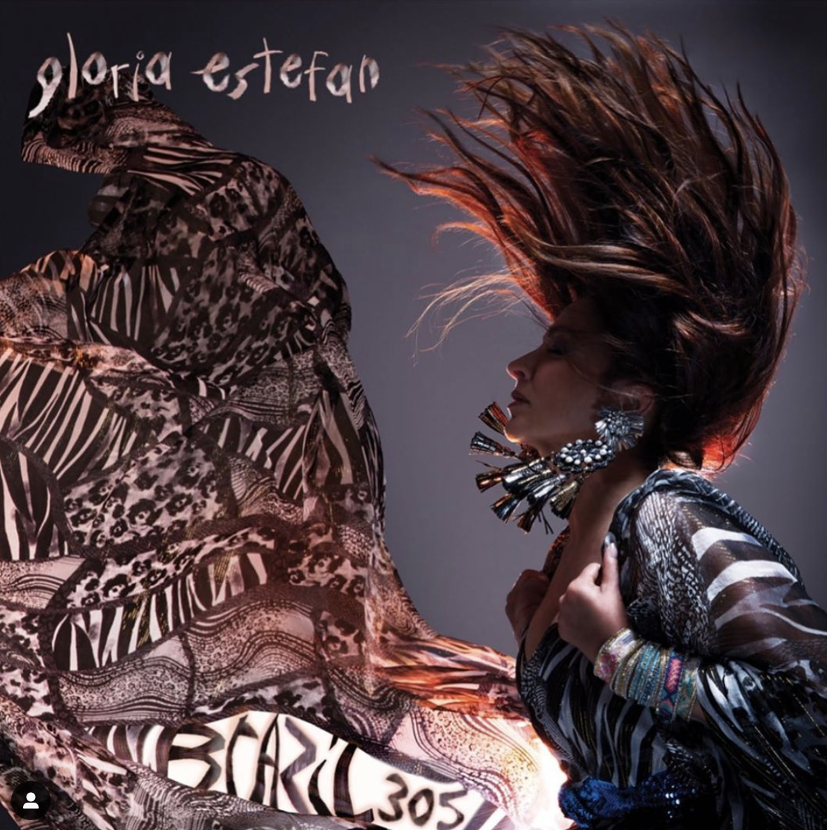 Gloria Stefan wearing Ayonuik for her album cover, July 2020, Miami FL