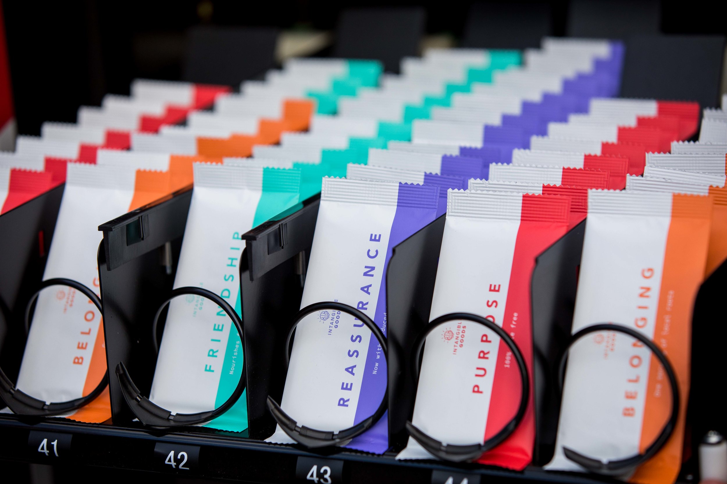 Make your purchase from the Intangible Goods vending machine, located in a number of sites across Sydney from 26 March to 8 April. All profits from the work will be donated to beyondblue, the Mental Health Association NSW (WayAhead) and the Schizophrenia Research Institute at NeuRA.