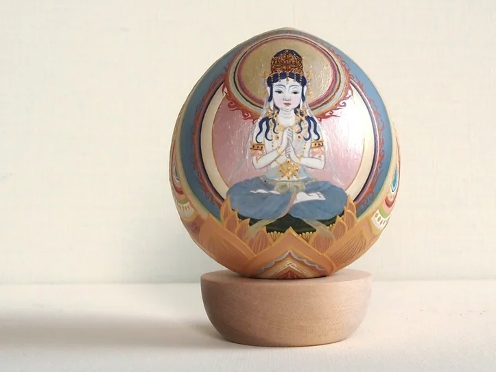 大日如来(未・申年)(2014) Acrylic on Wood /Size: 80mmφ