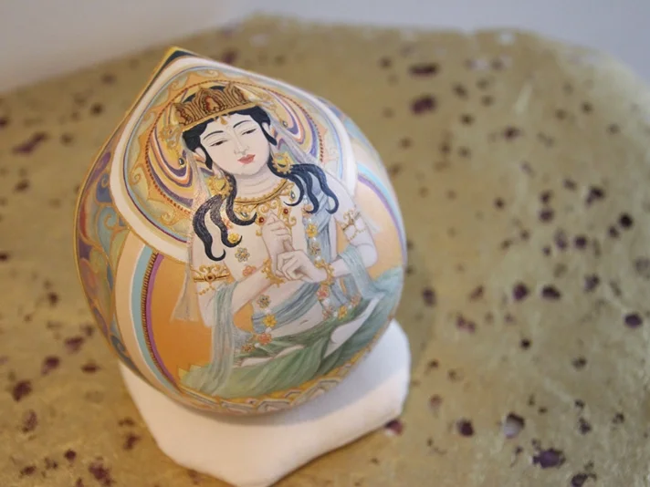 大日如来 (2014) Acrylic on Wood /Size: 100mmφ