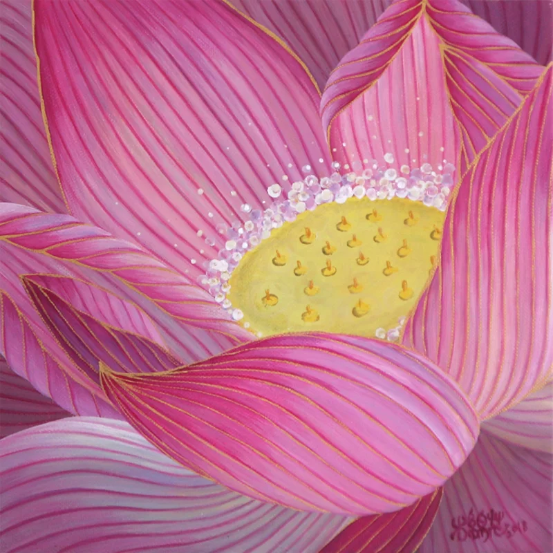 compassion (2018) 18cm x 18cm (S0) Acrylic on canvas