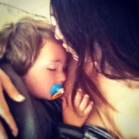 Earlier this morning. Before chamomille, yarrow, popsicle and lots of love.