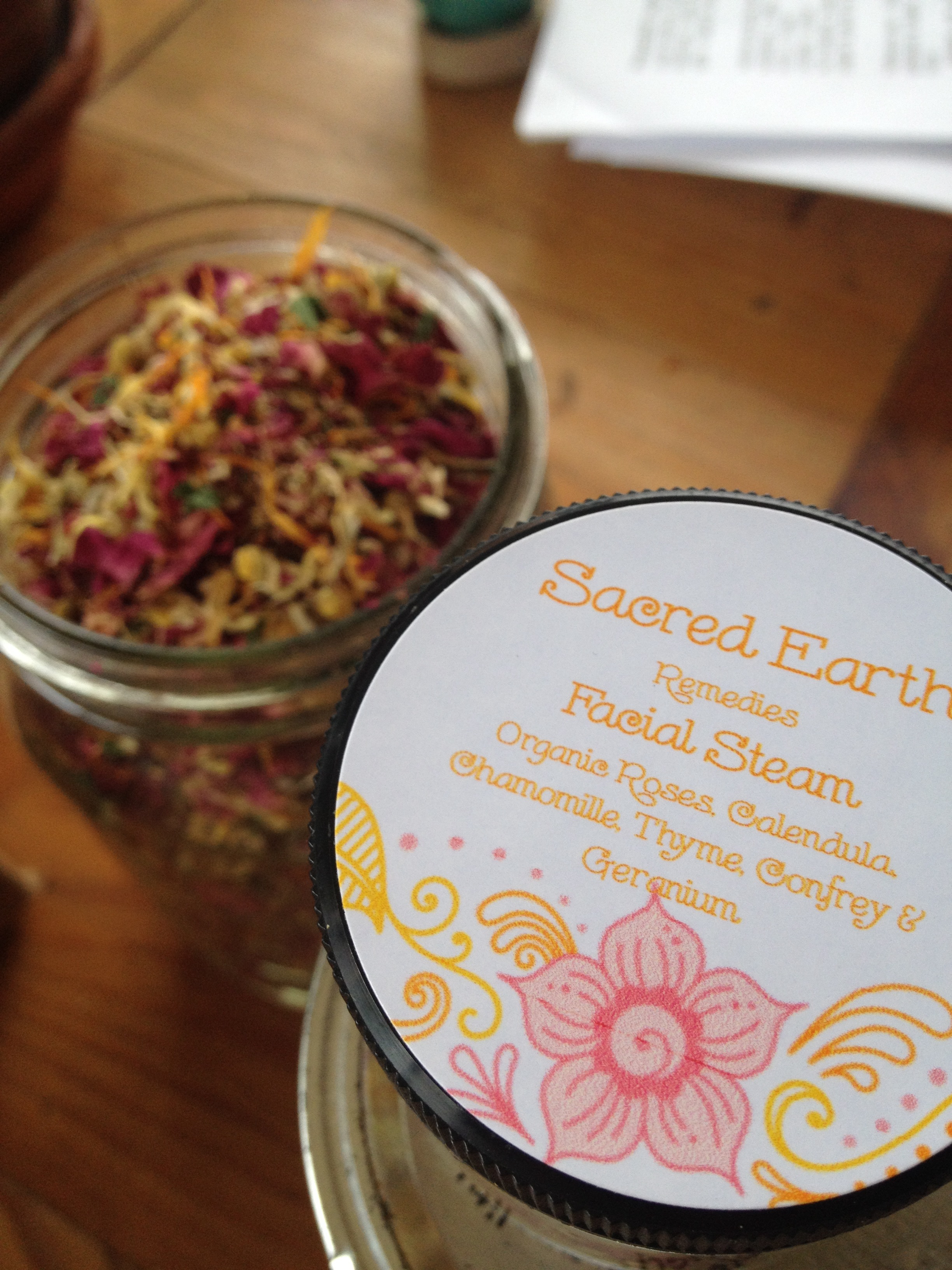 Facial Steam. Made with roses, thyme, calendula, chamomile. As simple as that!