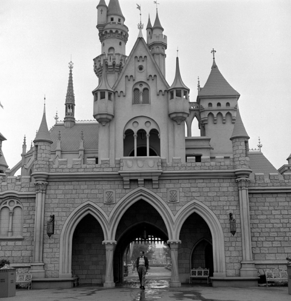 Walt taking a morning walk through the Castle // Image © Disney