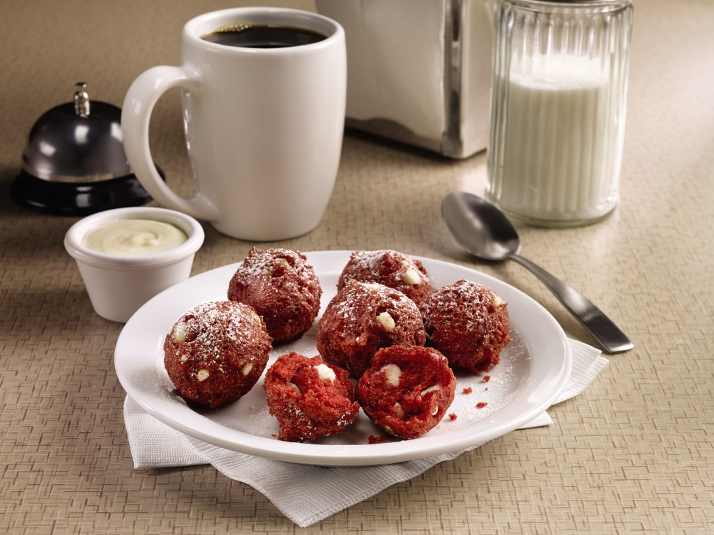 Red Velvet Pancake Puppies (Image © Denny's)