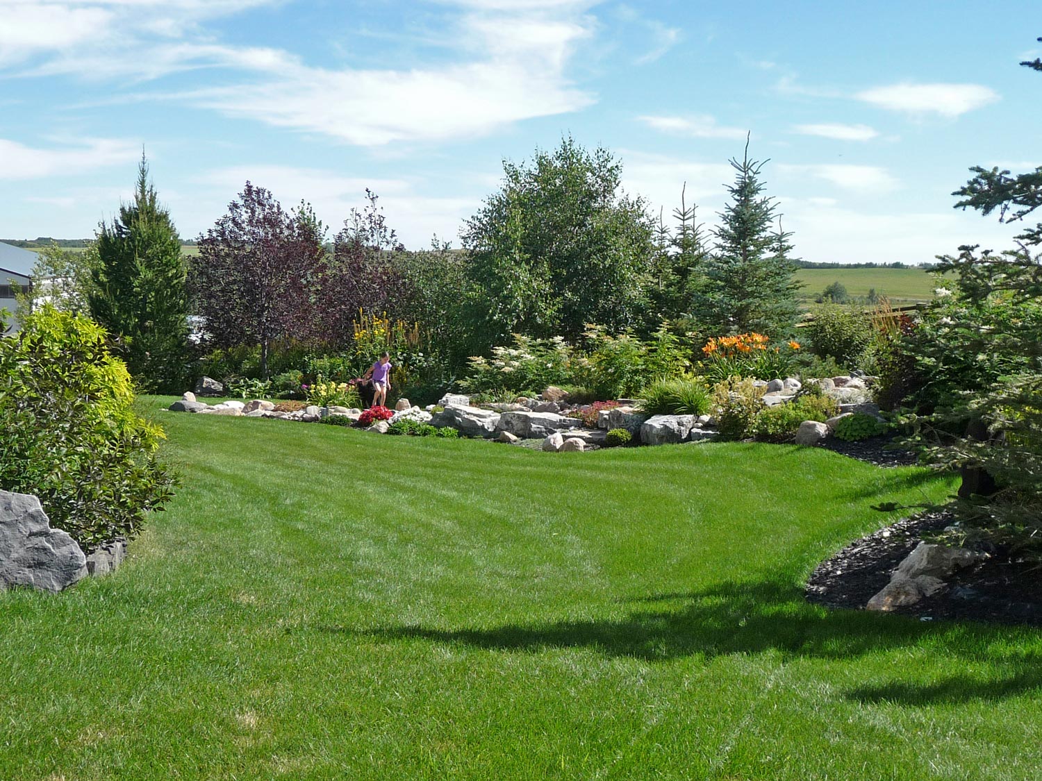 natural lawn and landscape design outside calgary