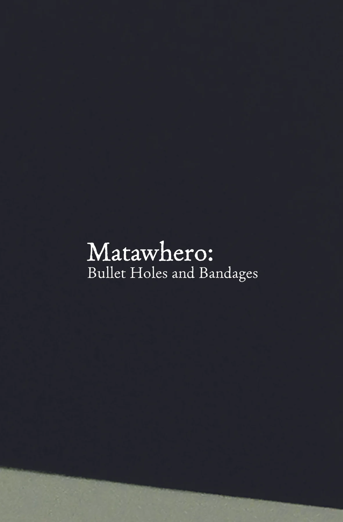Peter Adsett, Matawhero: Bullet Holes and Bandages, w/ text by Sally Blundell