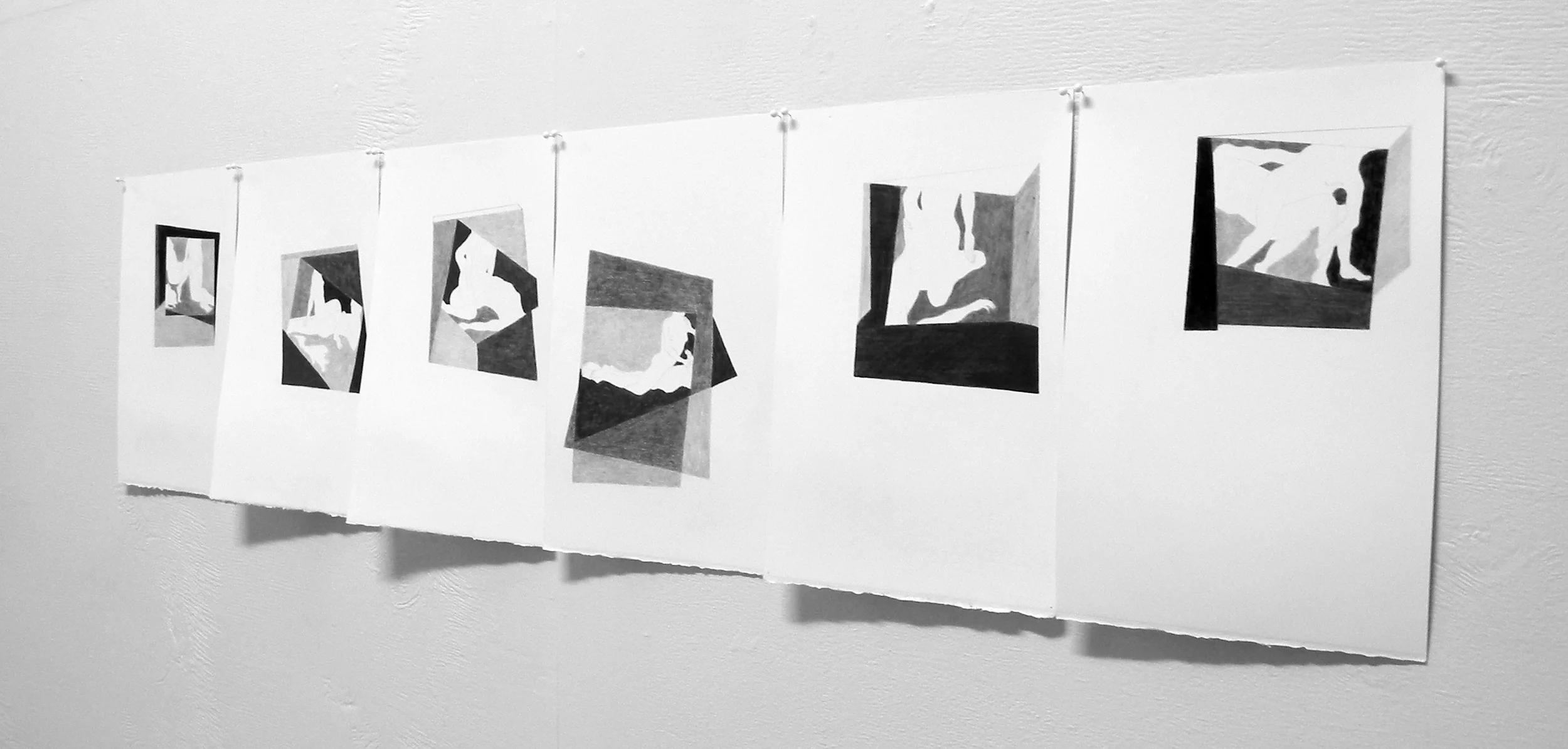  Second Movement in Six Parts  2014  Graphite on paper (6 drawings)  30 x 21cm each   Enquire about this work  