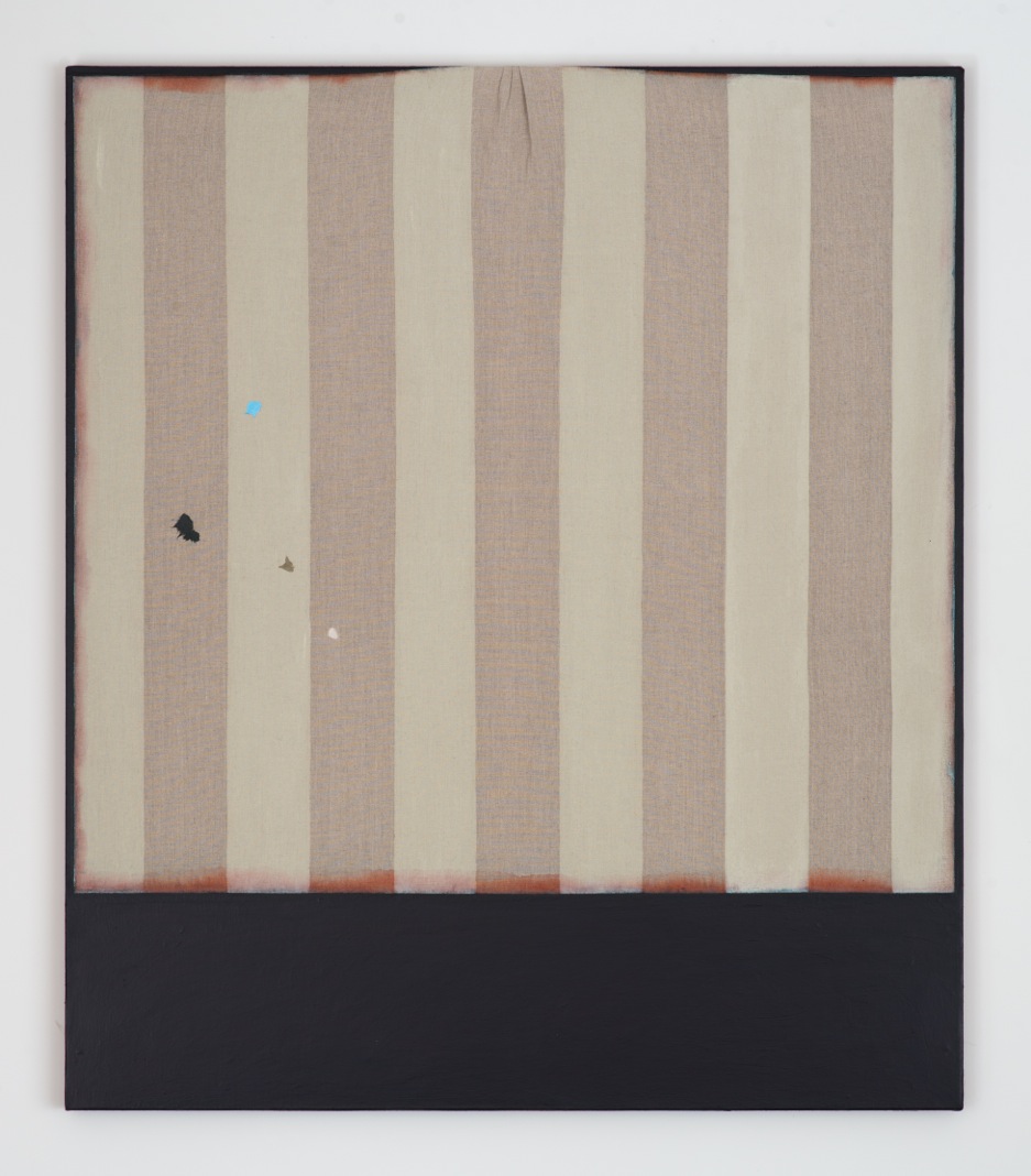 Painting number 2 2013 Gesso, acrylic paint, paint skin, torn paper, rice paper glue, linen, stretcher frame 106.5 x 91.5 x 2.2cm Enquire