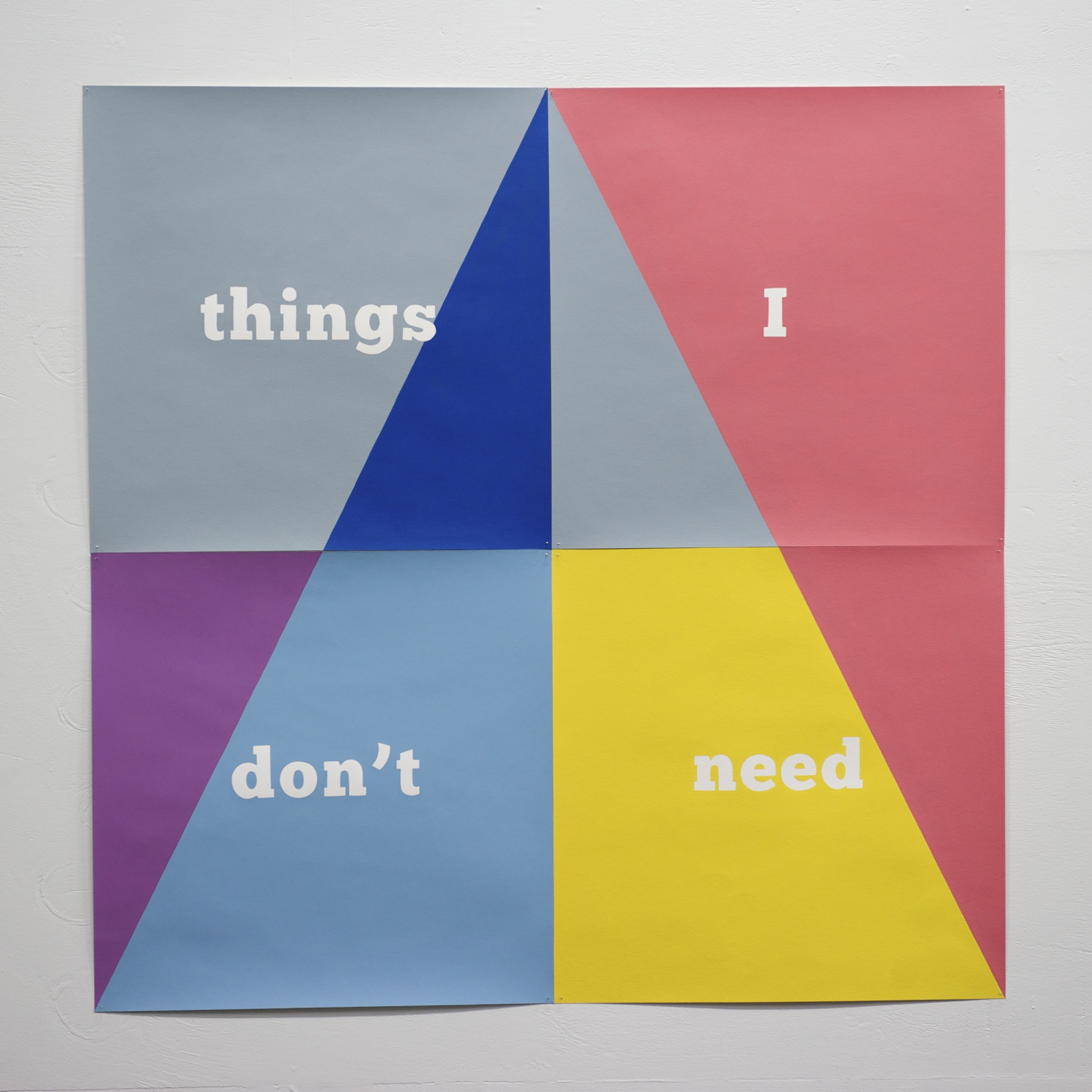 The 2014 Wallace Art Awards - Finalist James R Ford Things I don’t need 2014 Household paint on Hahnemühle bamboo paper 100 x 100cm Enquire