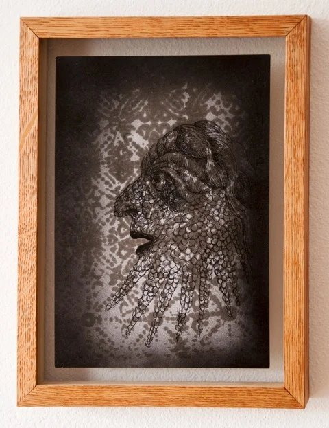 Giorgio Guidi Invenzioni umane (Series) 2012 Pigments, spray paint and ink on paper 36 x 28 x 4cm framed in glass Enquire