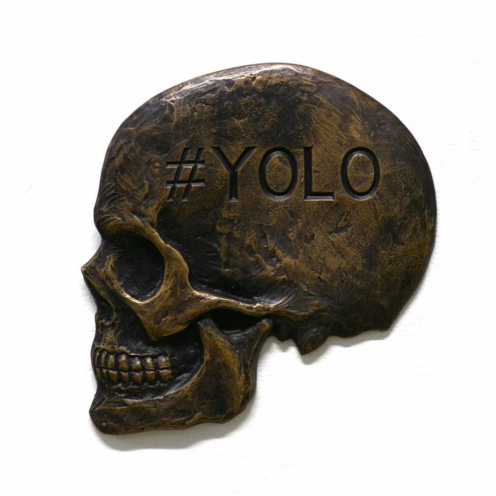 Will Coles #YOLO 2015 Bronze (edition of 1) 18 x 17 x 1cm 