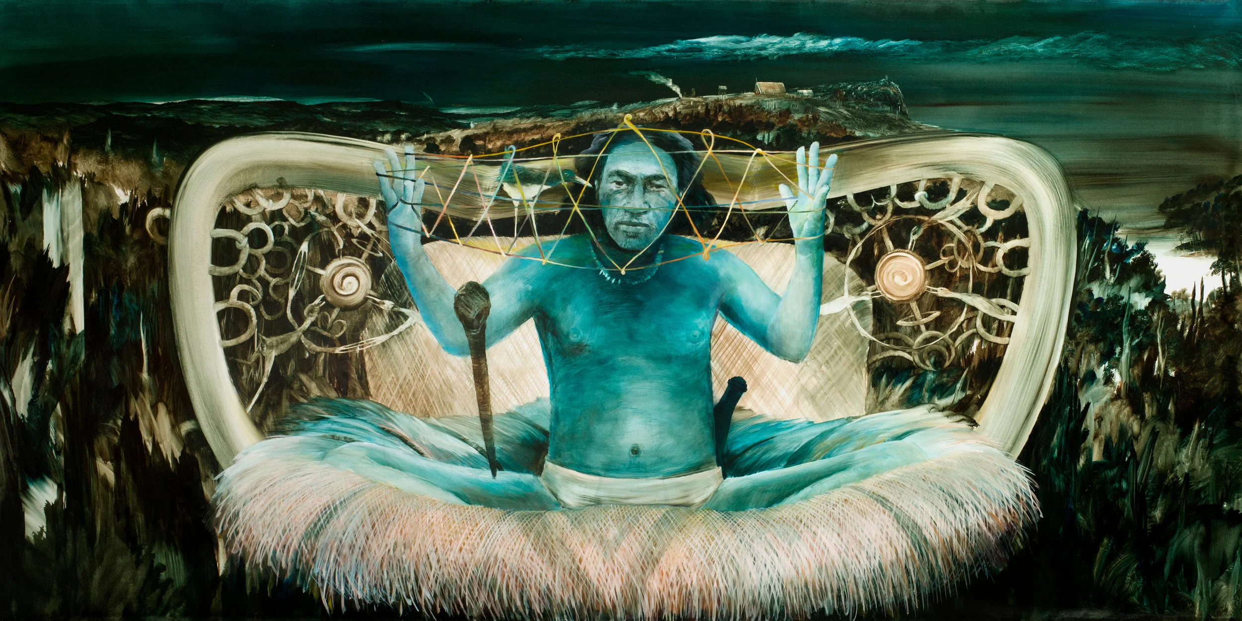 John Walsh, Pare To My Place, 2017, Oil on canvas, 156 x 308cm, Made in Aotearoa NZ for exhibition at Art Central Hong Kong #HK