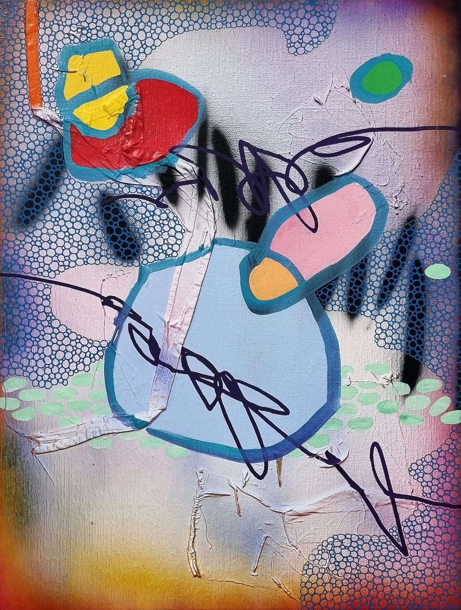 Evan Woodruffe, 3rd January, 2026, Acrylic and mixed media on linen, 60cm x 45cm.jpg