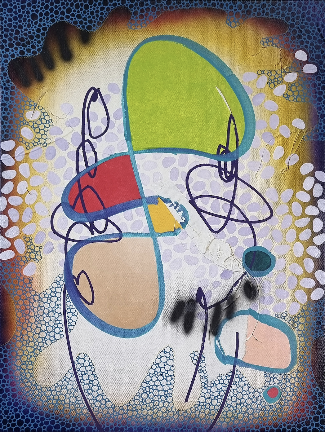 Evan Woodruffe, 20th March, 2026, Acrylic and mixed media on linen, 60cm x 45cm.png