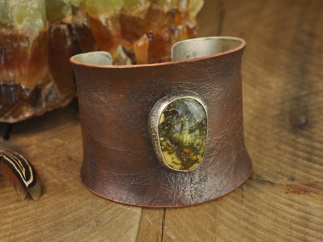 Damele Turquoise Copper Cuff Bracelet