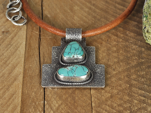 Blue Moon Turquoise Sterling Silver Pendant