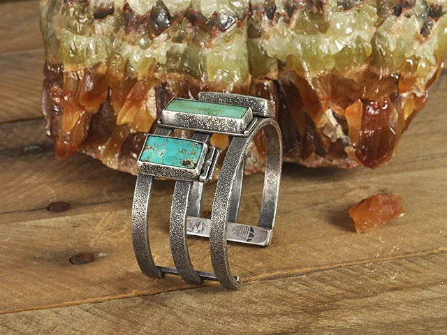 Carico Lake Turquoise Sterling Silver Cuff Bracelet