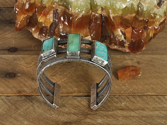 Carico Lake Turquoise Sterling Silver Cuff Bracelet