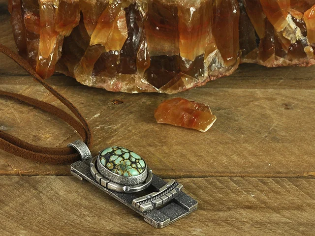 Desert Bloom Variscite Sterling Silver Pendant