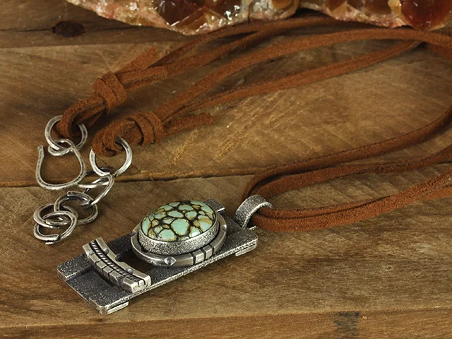 Desert Bloom Variscite Sterling Silver Necklace