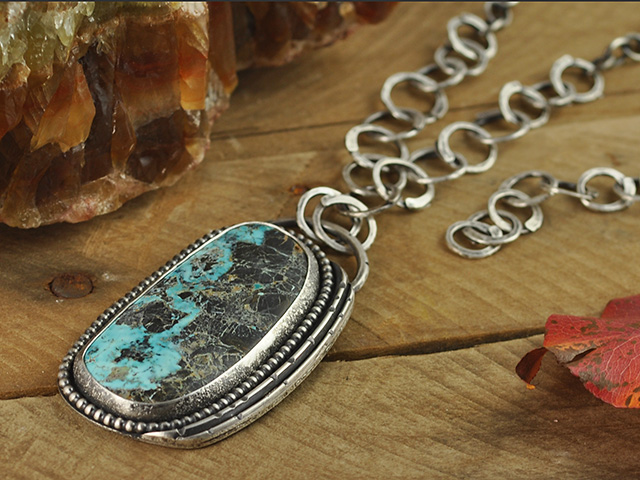 Blue Moon Turquoise Sterling Silver Necklace