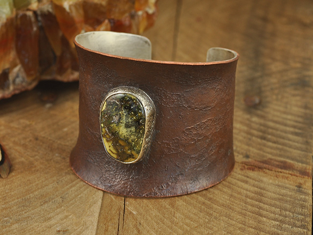 Damele Turquoise Copper & Fine Silver Cuff