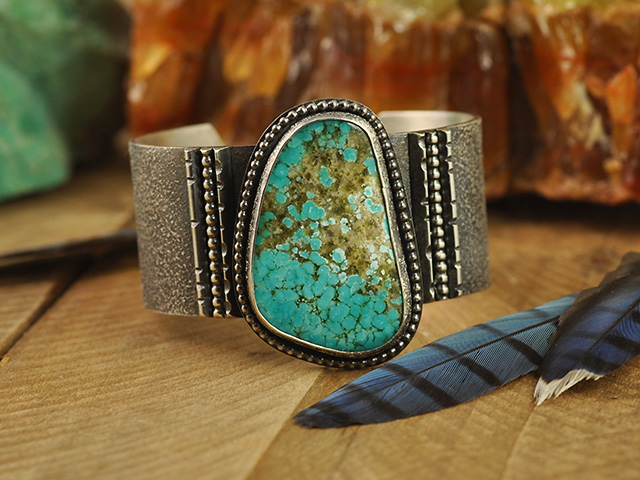 No. 8 Turquoise Sterling Silver Cuff