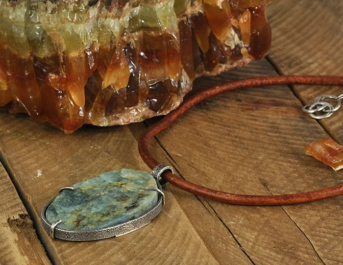 Aquamarine Sterling Silver Pendant