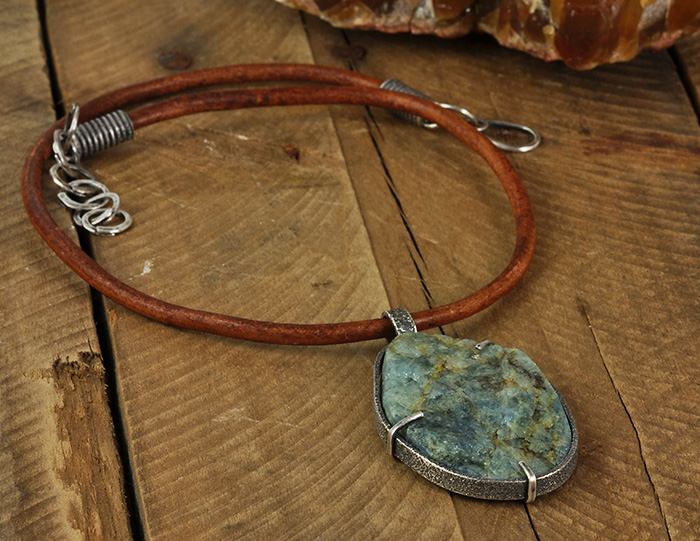 Aquamarine Sterling Silver Pendant